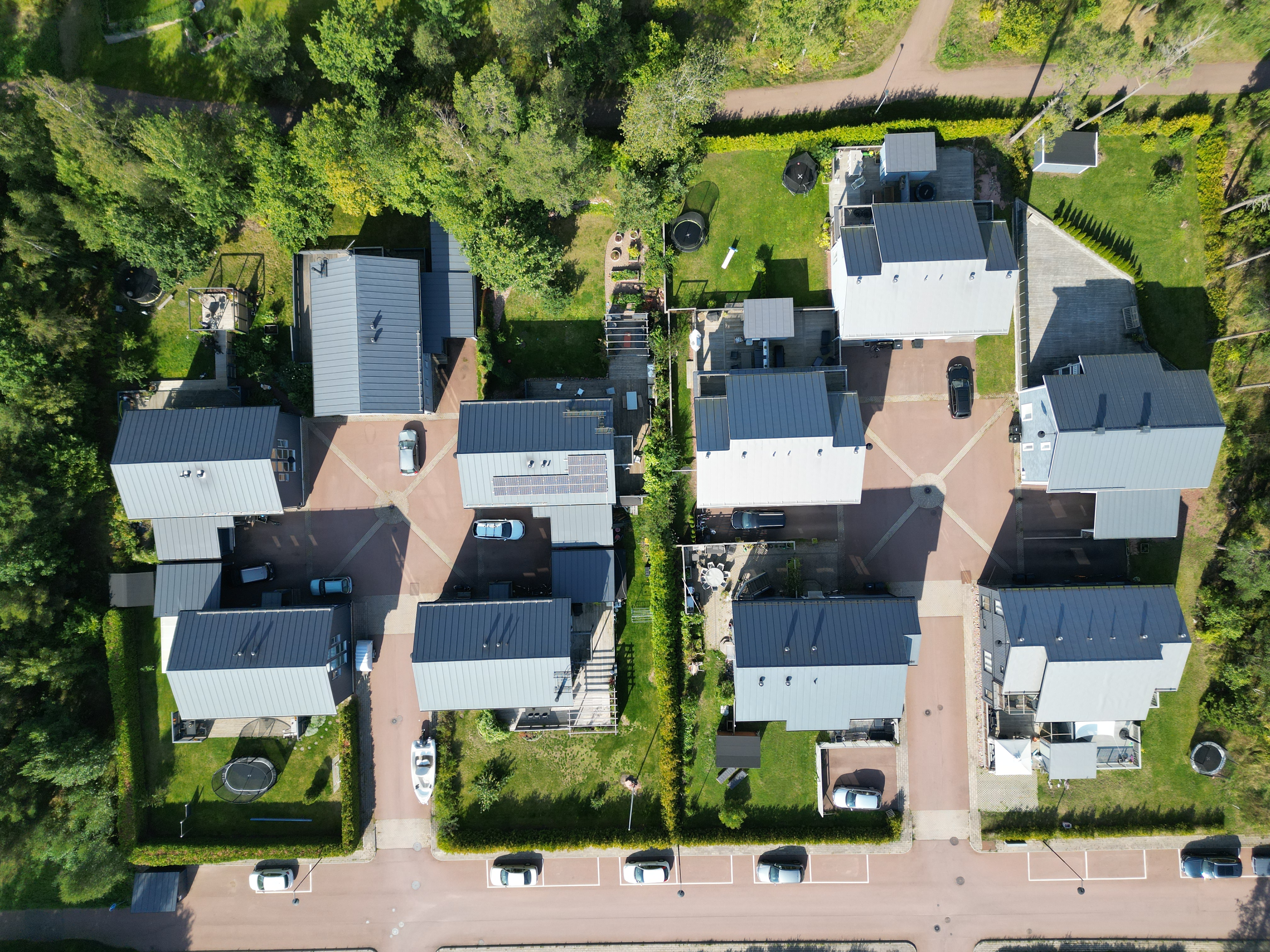 Exempel på drönarfoto vid husförsäljning på Åland